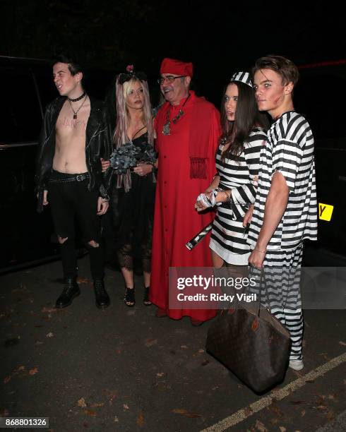 Guests seen attending Jonathan Ross - Halloween party on October 31, 2017 in London, England.