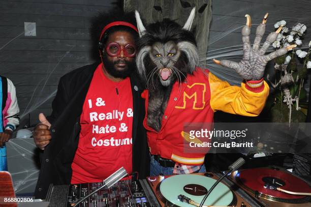 Questlove and Heidi Klum attend Heidi Klum's 18th Annual Halloween Party sponsored by Party City and SVEDKA Vodka at Magic Hour at Moxy Times Square...