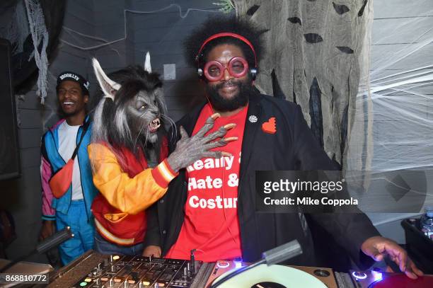 Jon Batiste, Heidi Klum, and Questlove attend Heidi Klum's 18th Annual Halloween Party presented by Party City and SVEDKA Vodka at Magic Hour Rooftop...