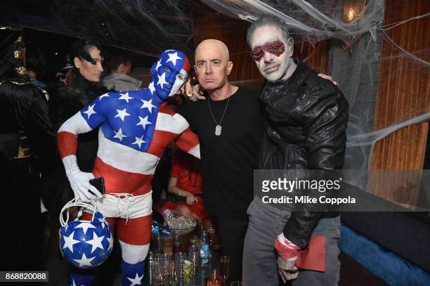 David Kirsch and Kyle MacLachlan attend Heidi Klum's 18th Annual Halloween Party presented by Party City and SVEDKA Vodka at Magic Hour Rooftop Bar &...