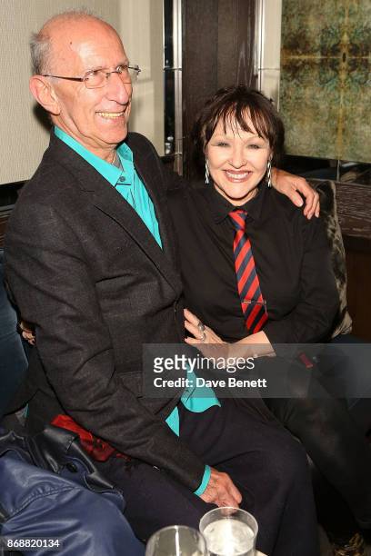 Martin Sherman and Frances Barber attend the press night after party for "The Exorcist" at 100 Wardour St on October 31, 2017 in London, England.