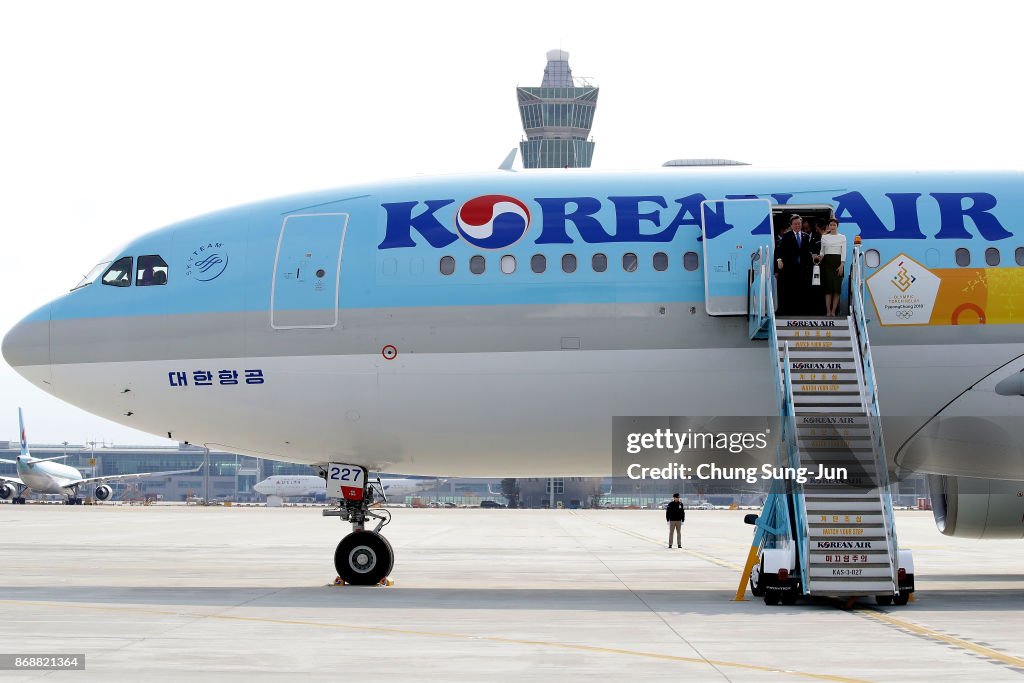 Olympic Flame Arrives South Korea On 100-Days to Go To PyeongChang 2018 Winter Olympics