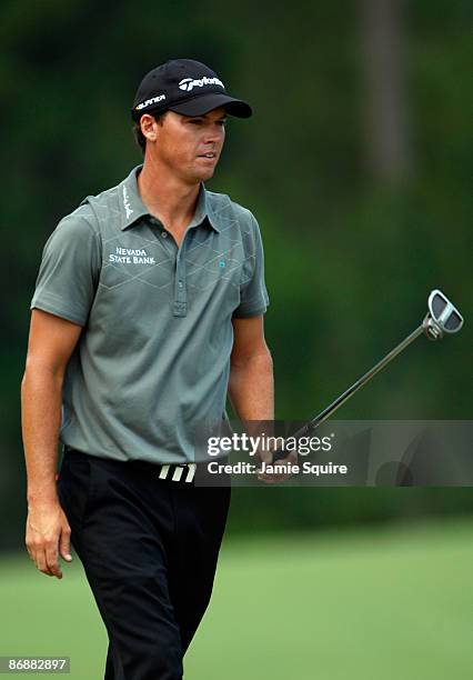 John Mallinger looks on from the second green during the final round of THE PLAYERS Championship on THE PLAYERS Stadium Course at TPC Sawgrass on May...
