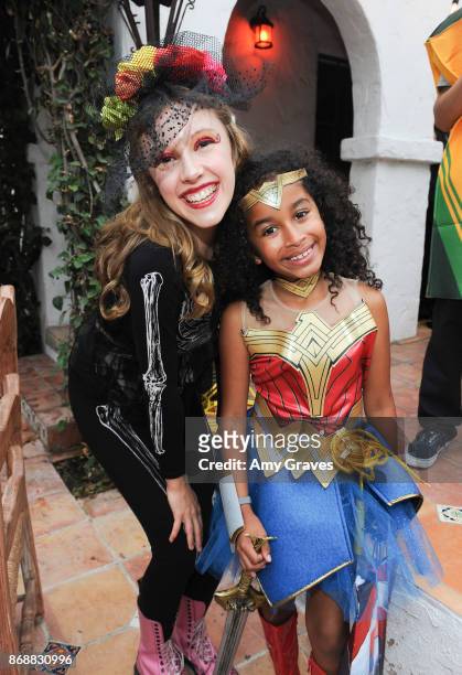 Piper Madison and Jordyn Curet attend the Annual Halloween Party Hosted by Piper Madison and Skylar Fayre on October 31, 2017 in Los Angeles,...