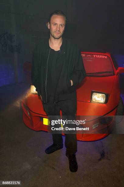 Nicholas Kirkwood attends a warehouse party celebrating the launch of Browns East on October 31, 2017 in London, England.