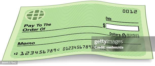 blank check - checking bills stock illustrations
