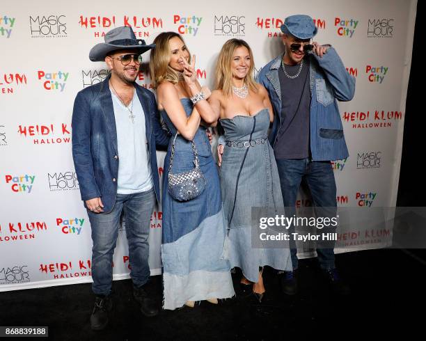 Chris Knight, Keltie Knight, Vanessa Ray, and Jake Wilson attend Heidi Klum's 18th annual Halloween Party presented by Party City at the Magic Hour...