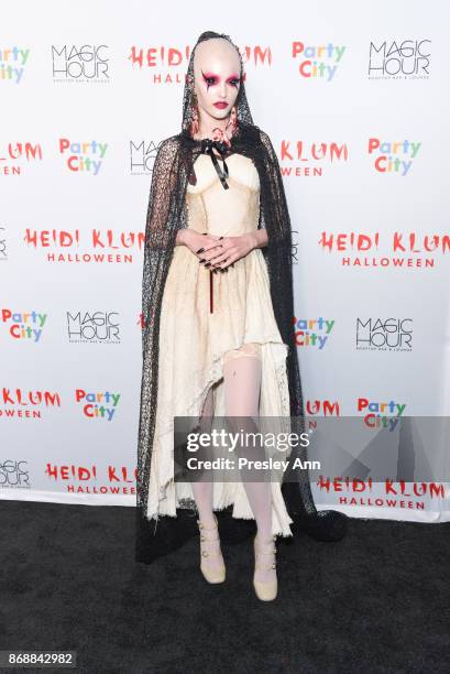 Vlada Roslyakova attends Heidi Klum's 18th Annual Halloween Party at Magic Hour Rooftop Bar & Lounge on October 31, 2017 in New York City.