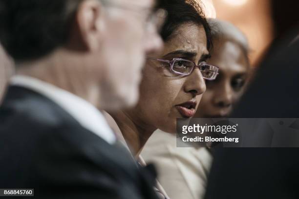Sagarika Chatterjee, associate director of Principles for Responsible Investment , speaks during the FT-AIIB Summit in Hong Kong, China, on...
