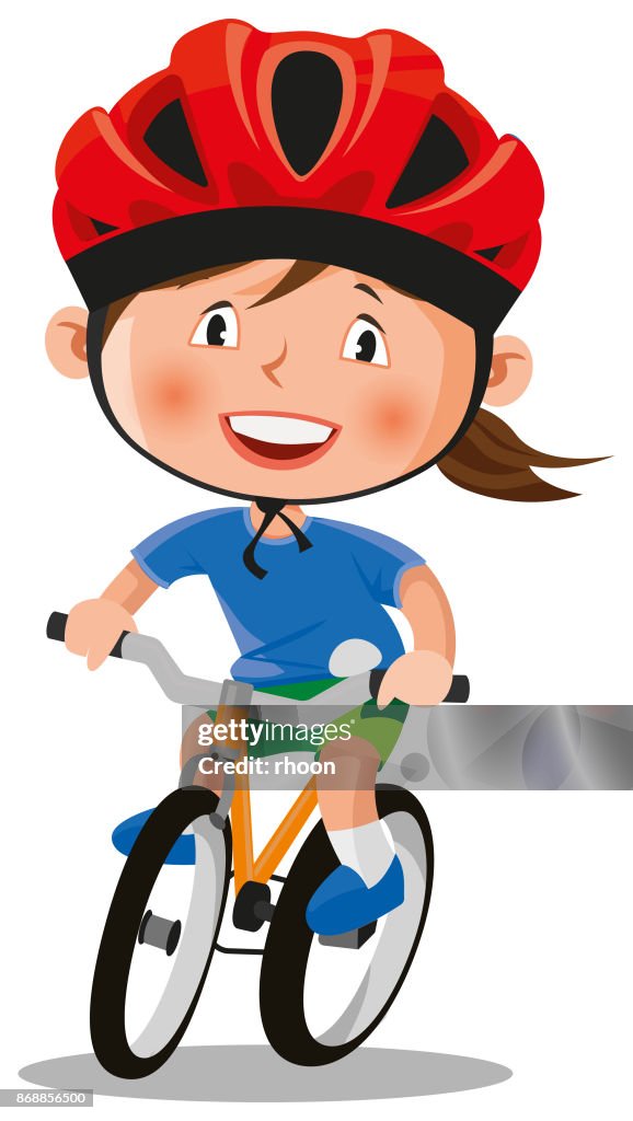 Girl on her bike.
