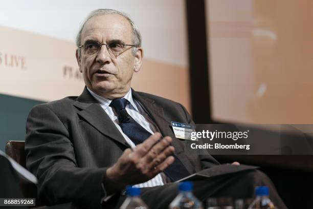 Thierry de Longuemar, vice president and chief financial officer of the Asian Infrastructure Investment Bank , speaks during the FT-AIIB Summit in...