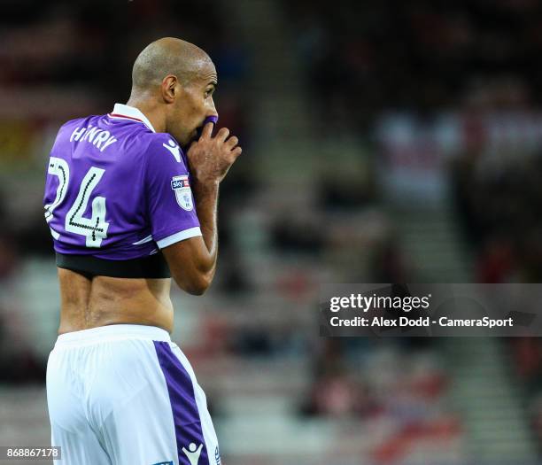 Bolton Wanderers' Karl Henry during the Sky Bet Championship match between Sunderland and Bolton Wanderers at Stadium of Light on October 31, 2017 in...