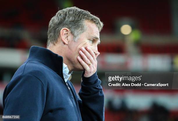 Bolton Wanderers manager Phil Parkinson during the Sky Bet Championship match between Sunderland and Bolton Wanderers at Stadium of Light on October...