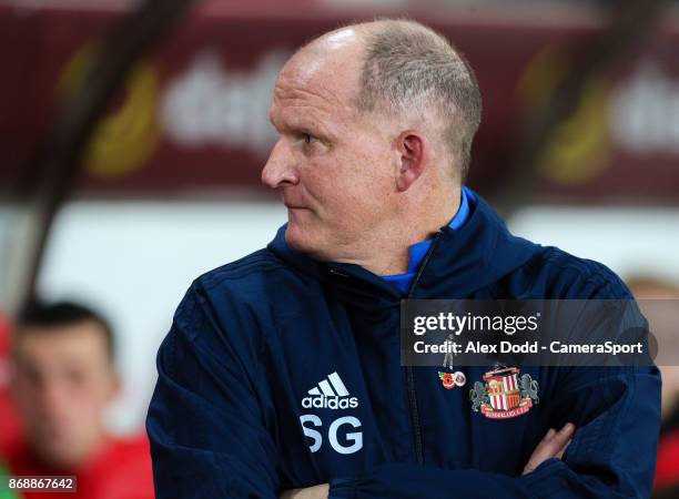 Sunderland manager Simon Grayson during the Sky Bet Championship match between Sunderland and Bolton Wanderers at Stadium of Light on October 31,...