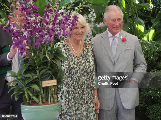 Prince Charles, Prince of Wales and Camilla, Duchess of Cornwall take part in an Orchid Naming ceremony - where they had a new orchid named after...