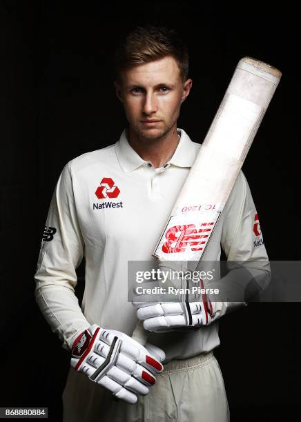 Joe Root of England poses during the 2017/18 England Ashes Squad portrait session at the WACA on November 1, 2017 in Perth, Australia.