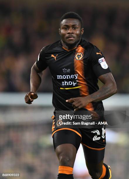 Bright Enobakhare of Wolverhampton Wanderers during the Sky Bet Championship match between Norwich City and Wolverhampton at Carrow Road on October...