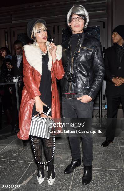 Actress Jackie Cruz and Fernando Garcia are seen during Heidi Klum's 18th Annual Halloween Party at Magic Hour Rooftop Bar & Lounge on October 31,...