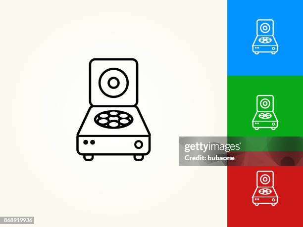 stockillustraties, clipart, cartoons en iconen met centrifuge zwarte streek lineaire pictogram - centrifugal force