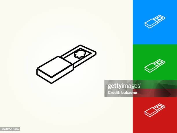 ilustrações, clipart, desenhos animados e ícones de slide de vidro traço preto ícone linear - lâmina-de-microscópio