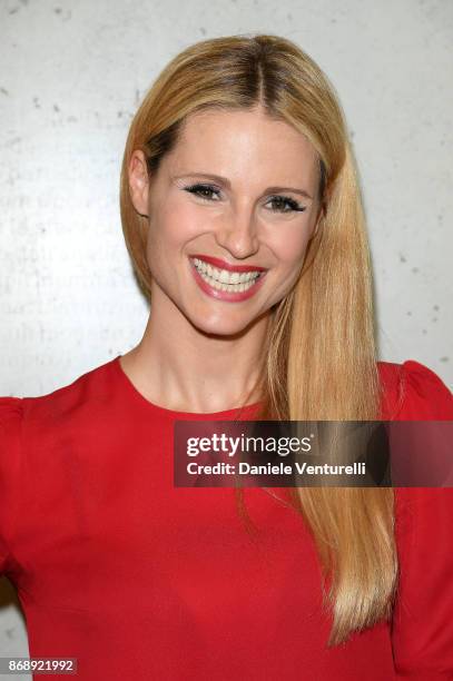 Michelle Hunziker attends Doppia Difesa - Uccisa In Attesa Di Giudizio screening during the 12th Rome Film Fest at Maxxi on November 1, 2017 in Rome,...