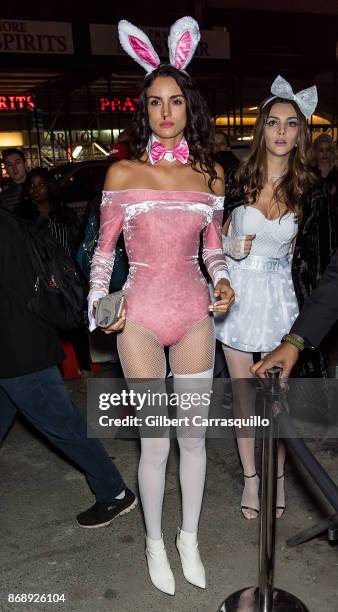 Model Sofia Resing is seen during Heidi Klum's 18th Annual Halloween Party at Magic Hour Rooftop Bar & Lounge on October 31, 2017 in New York City.