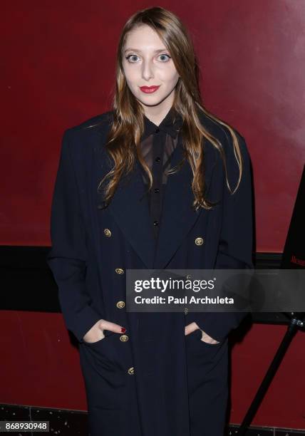 Actress Alexandra Stamler attends the screening of "Rock Paper Dead" at ArcLight Cinemas on October 31, 2017 in Hollywood, California.