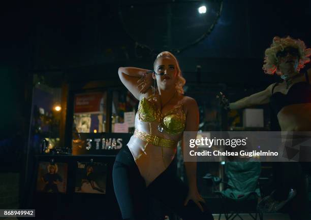 Participants dressed as Madonna seen at the West Hollywood Halloween Carnaval on October 31, 2017 in West Hollywood, California.