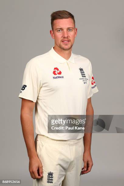 Jake Ball poses during the 2017/18 England Ashes Squad headshots session at the Fraser Suites on November 1, 2017 in Perth, Australia.