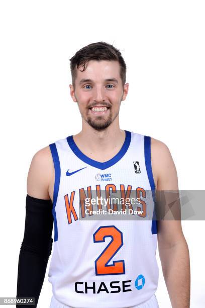 Joey Miller of the Westchester Knicks poses for a head shot during the NBA G-League media day on October 31, 2017 in Tarrytown, New York. NOTE TO...