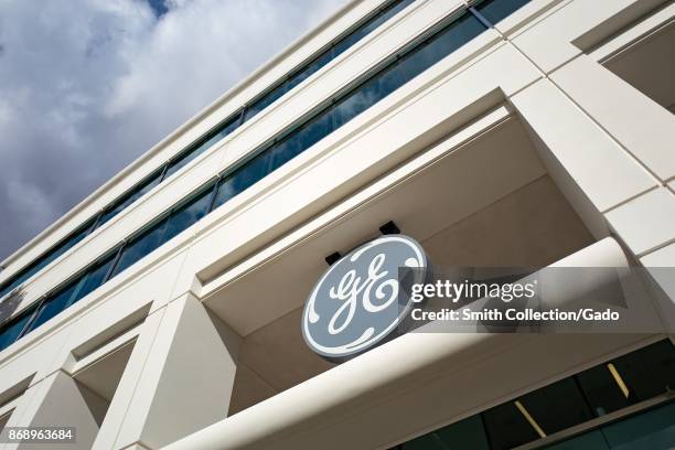 Logo for General Electric on a building in the Bishop Ranch office park in San Ramon, California, October 20, 2017.