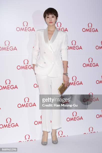 Actress Kim Sun-A attends the OMEGA Gala Dinner on 100 Days To Go To PyeongChang 2018 Winter Olympics on November 1, 2017 in Seoul, South Korea.