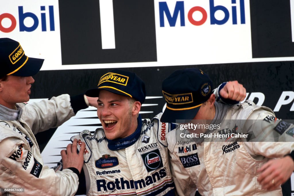 Jacques Villeneuve, David Coulthard, Mika Hakkinen, Grand Prix Of Europe