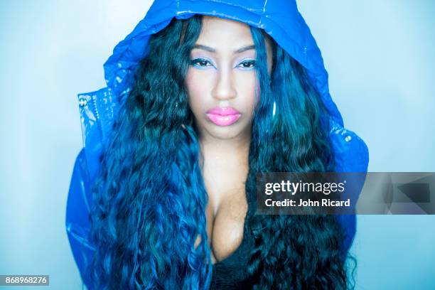 Rapper and reality TV personality, Brittney F. Taylor poses for a portrait on October 17, 2017 in New York City.