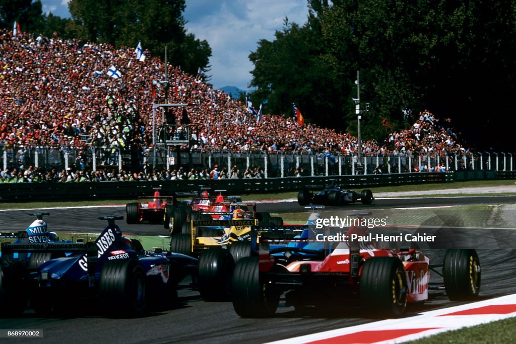 Michael Schumacher, Eddie Irvine, Jean Alesi, Ralf Schumacher, Alexander Wurz, Giancarlo Fisichella, Olivier Panis, Jacques Villeneuve, Grand Prix Of Italy