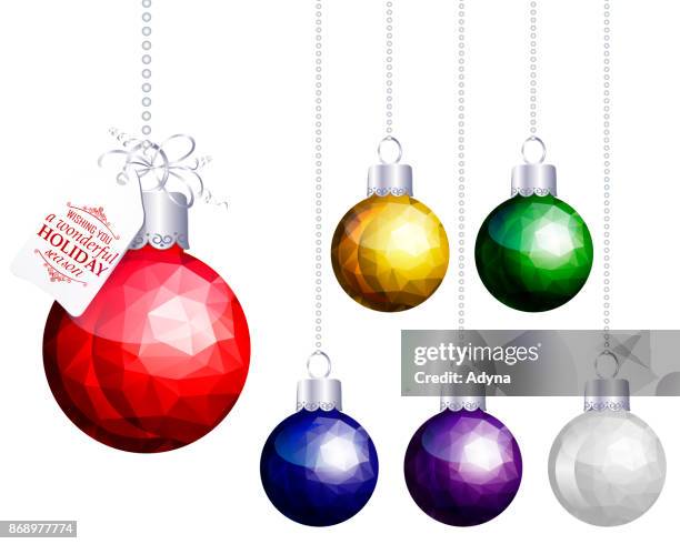 christmas decoration - polygon illustration christmas stock illustrations