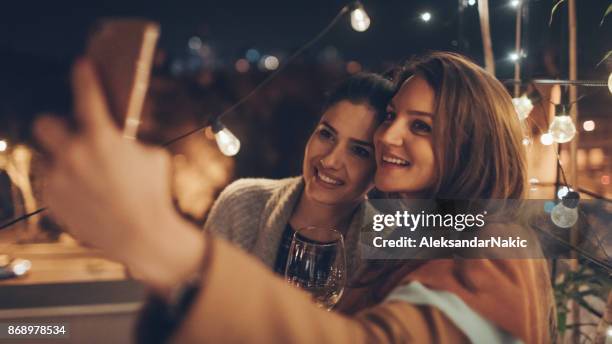selfie time with my bestie - ladies night stock pictures, royalty-free photos & images