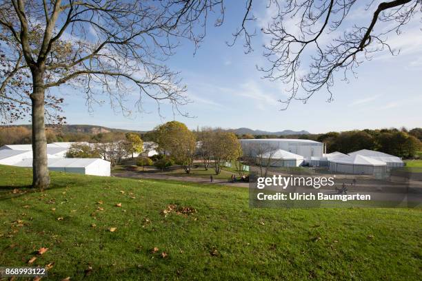 Climate Conference in Bonn. A huge tent city at the foot of the Siebengebirge stands with all its technical possibilities and facilities for the...