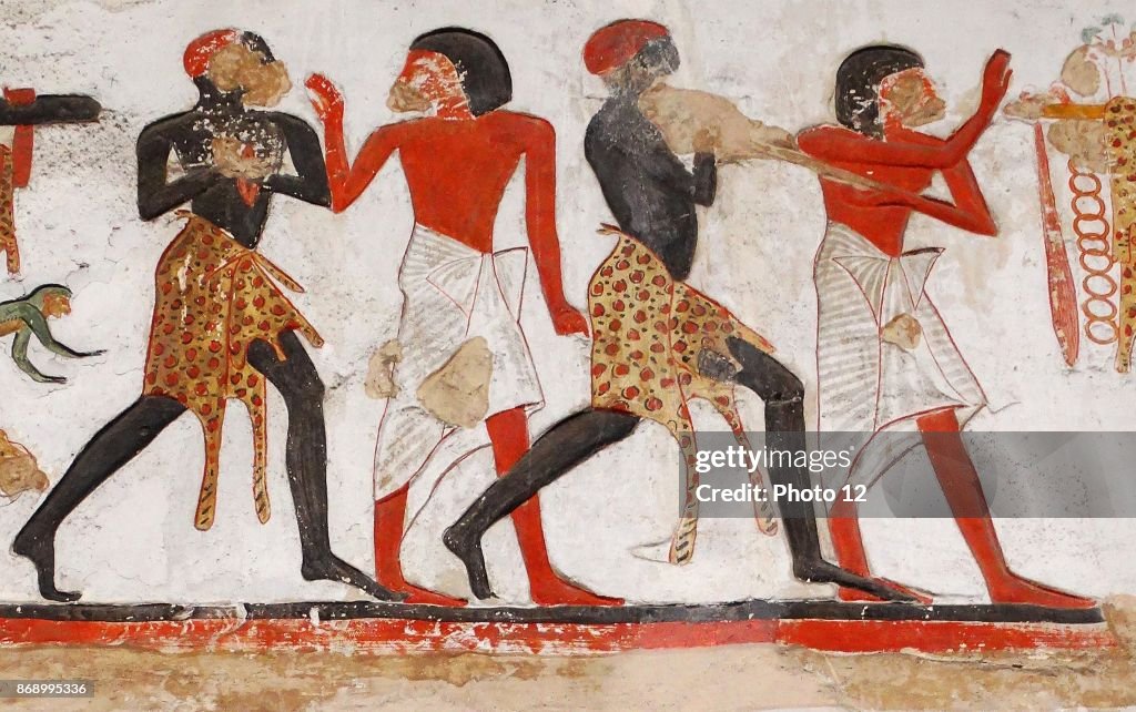 Egyptian temple relief depicting a military expedition by Rameses II.