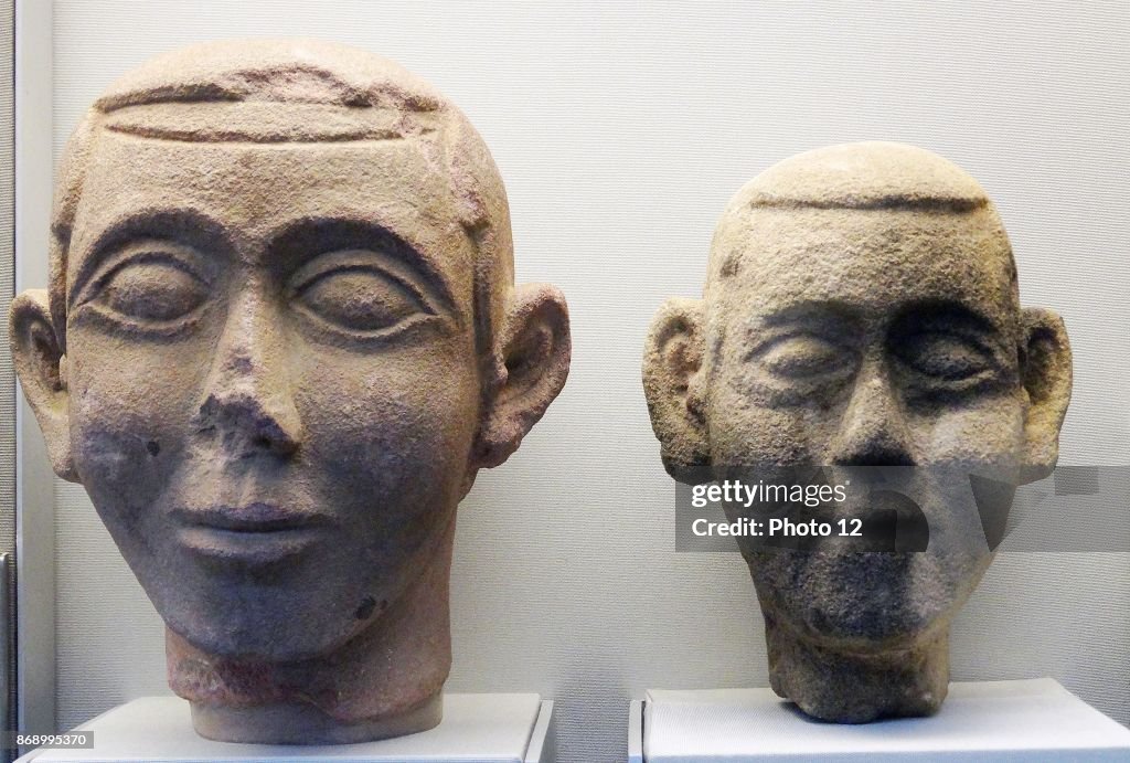 Kushite Language Kushite sculpture, 300 BC - AD 350. Sandstone statue and heads from ...
