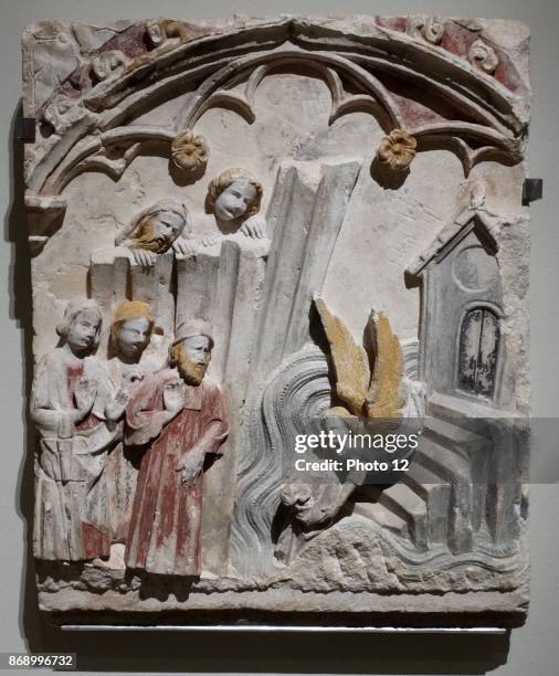 Tableau relief of St. Michael by Mestre San Mateo. Dated 14th Century.