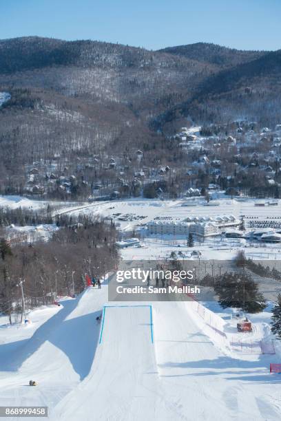 Ski and snowboard FIS World Cup slopestyle course on 08th February 2017 in Stoneham Mountain, Canada. The Canadian Jamboree is part of the ski and...