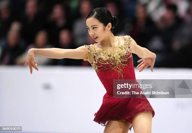 Marin Honda of Japan competes in the Ladies Singles Free Skating during day two of the ISU Grand Prix of Figure Skating at Brandt Centre on October...