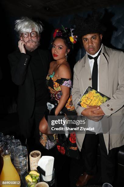 Shaffer, Sue Tsai and Lenny S attend DeLeon Tequila & D'usse Mix Up Halloween At Costume Couture With Lenny S. & LaLa Anthony At TAO Downtown at TAO...