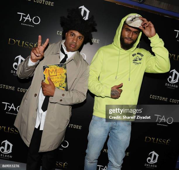 Lenny S and Dave East attend DeLeon Tequila & D'usse Mix Up Halloween At Costume Couture With Lenny S. & LaLa Anthony At TAO Downtown at TAO Downtown...