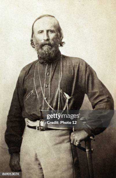 Giuseppe Garibaldi, taken in Naples, Italy. Ca, 1861.