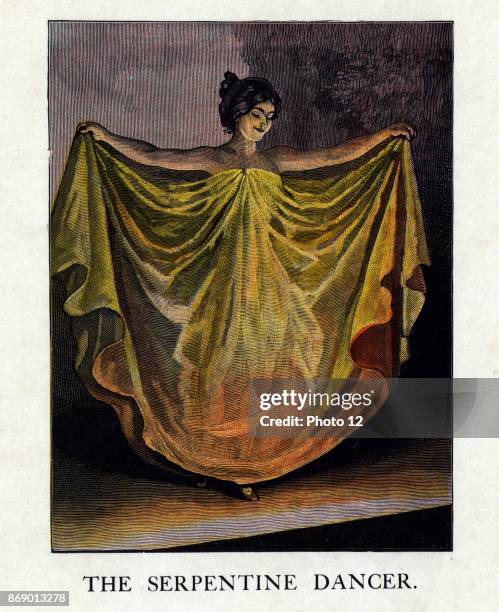 An American illustration of a dancer in a burlesque theatre 1870.