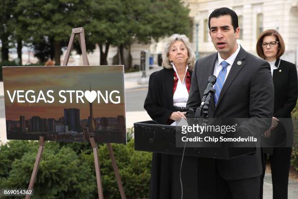 Rep. Dina Titus , Rep. Ruben Kihuen and Sen. Catherine Cortez Masto join fellow members of the Nevada congressional delegation to mark one month...