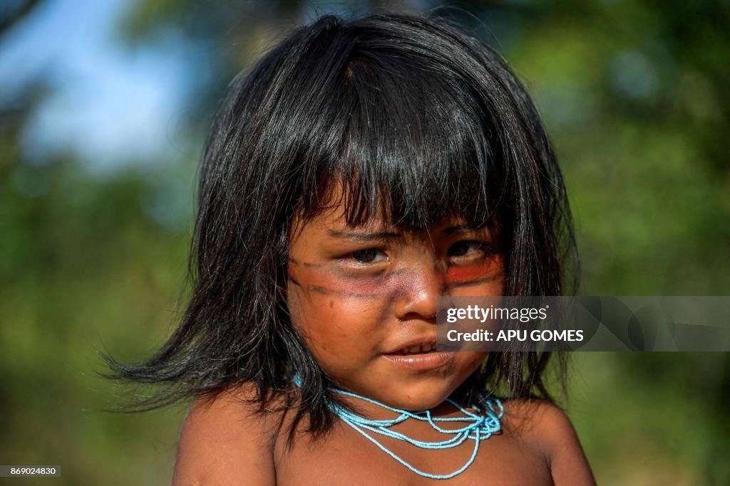 Waiapi Ribe Portrait of Suwerika Waiapi in the Waiapi indigenous reserve in Amapa ...