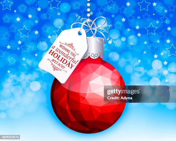 christmas greeting - polygon illustration christmas stock illustrations